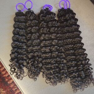 Remy Deep Wave Lightweight Crochet Human Hair Extensions 300 Grams